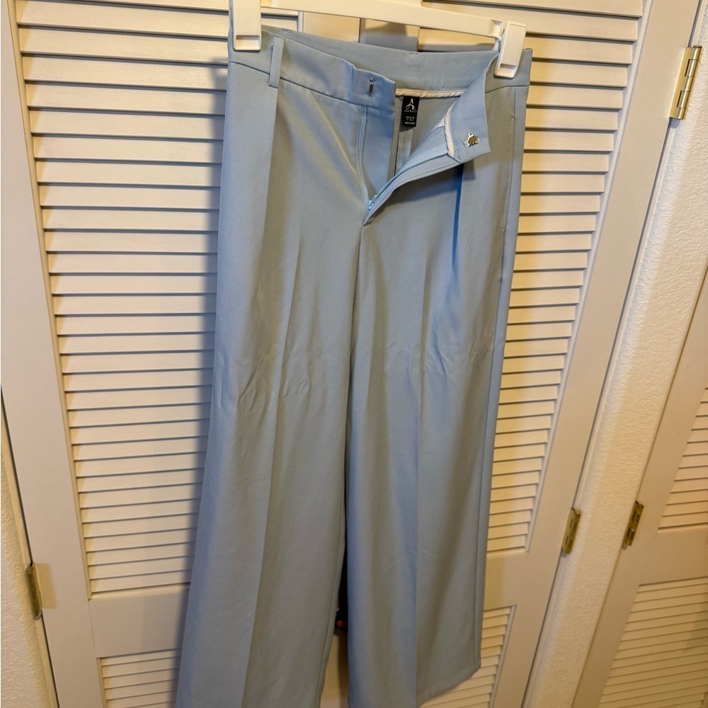 Light Blue Wide-Leg Trousers